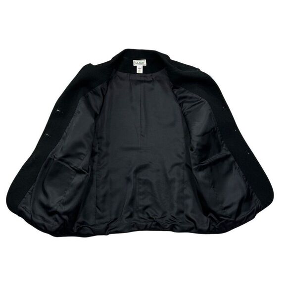 L.L. Bean Women's Size 14 Black Wool &‎ Cashmere Pea Coat - Picture 5 of 12